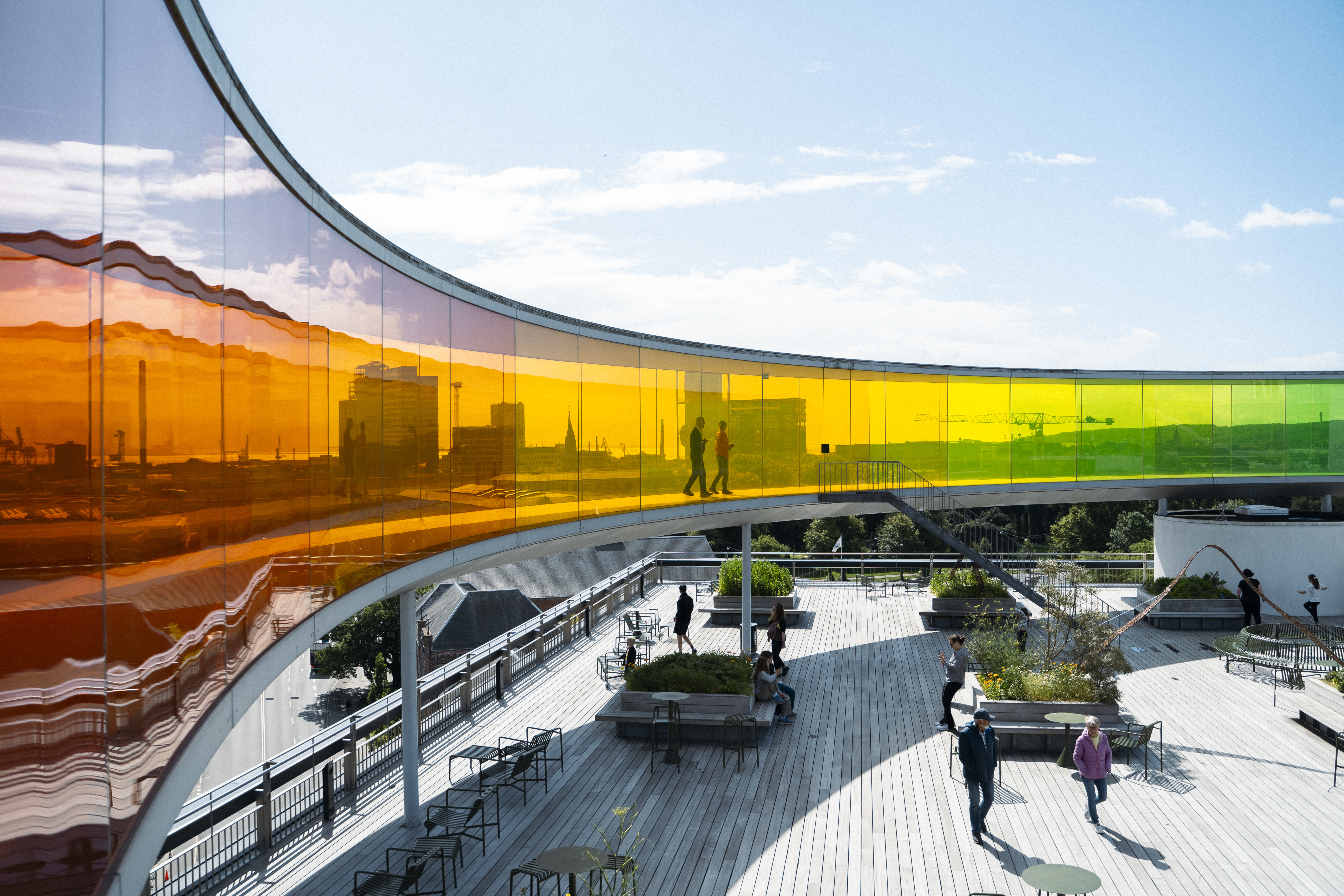 A close view of the ARoS rainbow